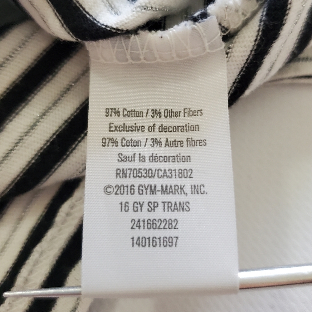 K1160 * Gymboree Girls Striped Daisy Top White Navy Blue Size 2T - Picture 5 of 8